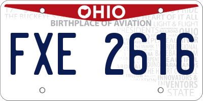 OH license plate FXE2616
