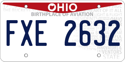 OH license plate FXE2632