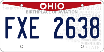 OH license plate FXE2638