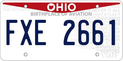 OH license plate FXE2661
