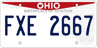 OH license plate FXE2667