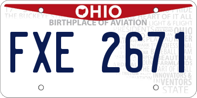 OH license plate FXE2671