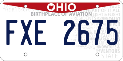 OH license plate FXE2675