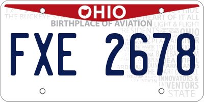 OH license plate FXE2678