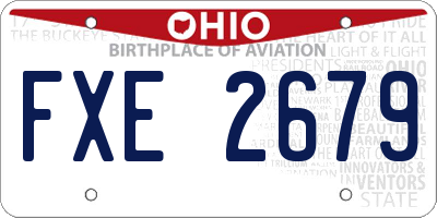 OH license plate FXE2679