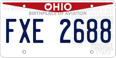 OH license plate FXE2688