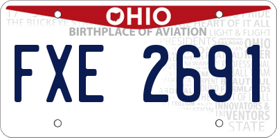 OH license plate FXE2691