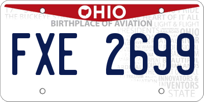 OH license plate FXE2699