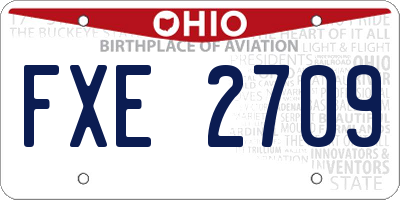 OH license plate FXE2709