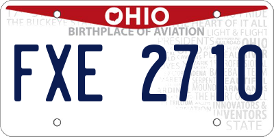 OH license plate FXE2710