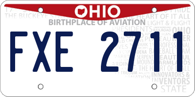 OH license plate FXE2711