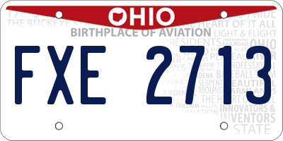 OH license plate FXE2713