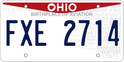 OH license plate FXE2714