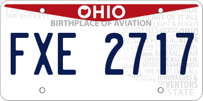 OH license plate FXE2717
