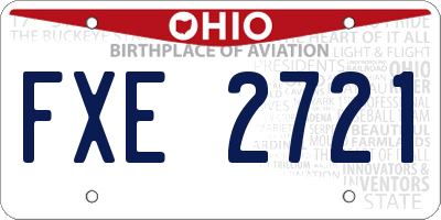 OH license plate FXE2721