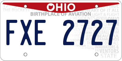 OH license plate FXE2727