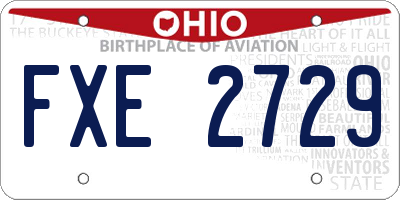 OH license plate FXE2729
