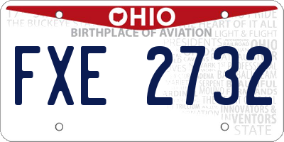 OH license plate FXE2732