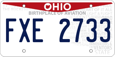 OH license plate FXE2733