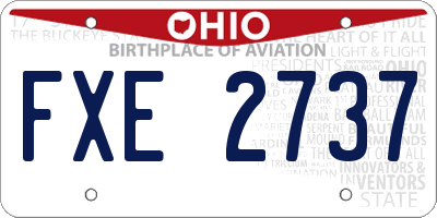 OH license plate FXE2737