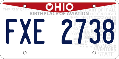OH license plate FXE2738