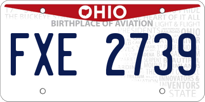 OH license plate FXE2739