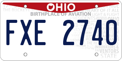 OH license plate FXE2740