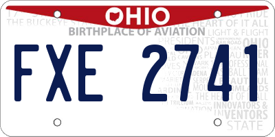 OH license plate FXE2741