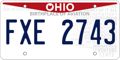 OH license plate FXE2743