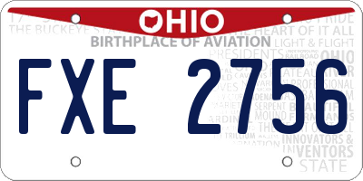 OH license plate FXE2756