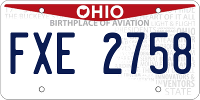 OH license plate FXE2758