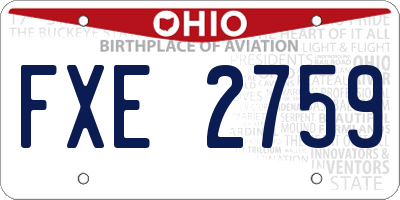 OH license plate FXE2759