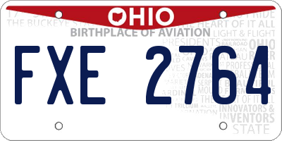 OH license plate FXE2764