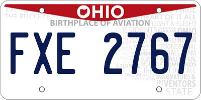 OH license plate FXE2767