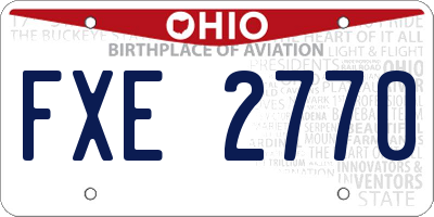 OH license plate FXE2770