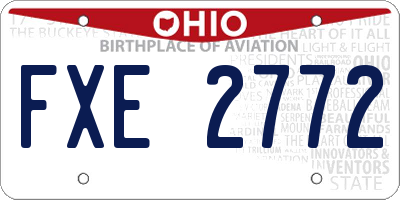 OH license plate FXE2772