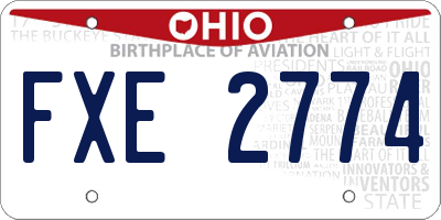 OH license plate FXE2774
