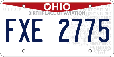 OH license plate FXE2775