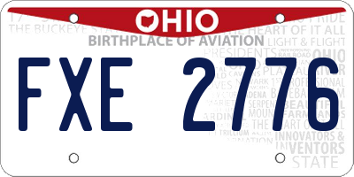 OH license plate FXE2776