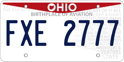 OH license plate FXE2777