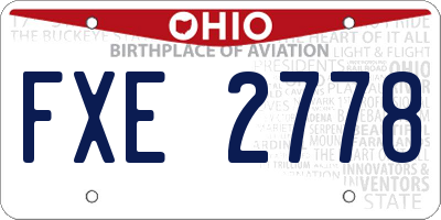 OH license plate FXE2778