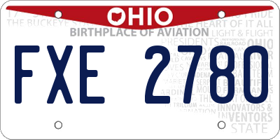 OH license plate FXE2780