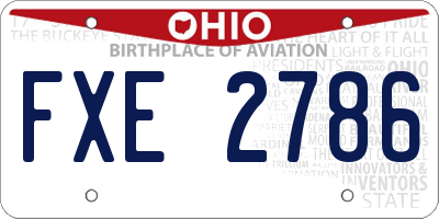 OH license plate FXE2786