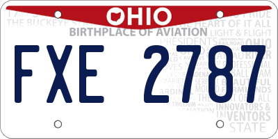 OH license plate FXE2787
