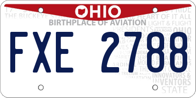 OH license plate FXE2788