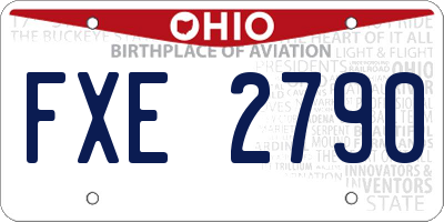OH license plate FXE2790