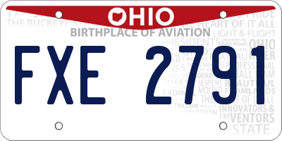 OH license plate FXE2791