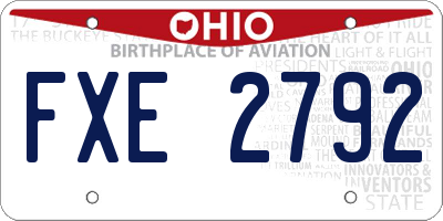 OH license plate FXE2792