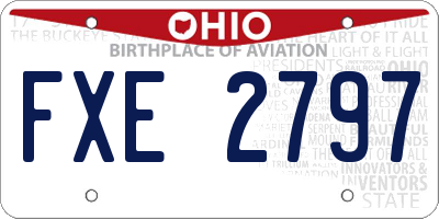 OH license plate FXE2797