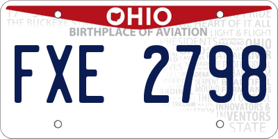 OH license plate FXE2798